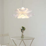 Load image into Gallery viewer, White Plastic Ceiling Light Metal Nordic pendant light Flower Chandelier Lighting