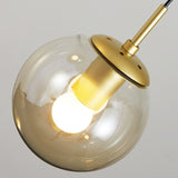 Load image into Gallery viewer, Glass Pendant Light Bubble Spiral Staircase Ball Brass Chandelier