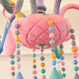 Load image into Gallery viewer, Macaron Crystal Chandelier European Candle Pendant Light Cartoon Princess Room