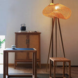 Load image into Gallery viewer, Bamboo Hand Knitted Lampshade Floor Light