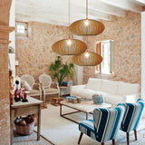 Load image into Gallery viewer, Wood Pendant Light Globe Wooden Light Fixture