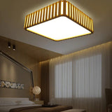 Load image into Gallery viewer, Square Wood Ceiling Light Led Wood Pendant Lamp