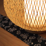 Load image into Gallery viewer, Traditional Bamboo Desk Lamp Weave Lampshade