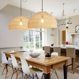 Load image into Gallery viewer, Natural Woven Lamp Shade Wicker Pendant Light