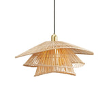 Load image into Gallery viewer, Bamboo Cloak Pendant Light Wicker Chandelier