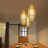 Load image into Gallery viewer, Southeastern Wabi Sabi Art Ceiling Light Weave Bamboo Pendant Lamp