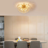 Load image into Gallery viewer, Luxury Crystal Flowers Starburst Ceiling Light Modern Flush Mount Ceiling Lamp