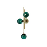 Load image into Gallery viewer, Green/Clear Glass Globe Wall Sconce Lamp Minimalist