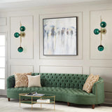 Load image into Gallery viewer, Green/Clear Glass Globe Wall Sconce Lamp Minimalist