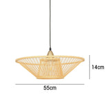 Load image into Gallery viewer, Bamboo Hand-Made Ceiling Lamp with Saucer Shade Modern