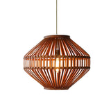 Load image into Gallery viewer, Country Retro Restaurant Chandelier Industrial Bamboo Braided Lantern