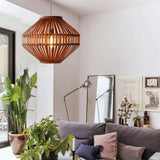 Load image into Gallery viewer, Country Retro Restaurant Chandelier Industrial Bamboo Braided Lantern