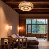 Load image into Gallery viewer, Bamboo Handcrafted Bedroom Flush Mount Light Fixture