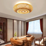 Load image into Gallery viewer, Bamboo Handcrafted Bedroom Flush Mount Light Fixture