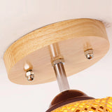 Load image into Gallery viewer, Bamboo Wide Lantern Semi Flush Mount Traditional Pendant Lights