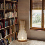 Load image into Gallery viewer, Bamboo Fish Trap Standing Light Floor Lamp