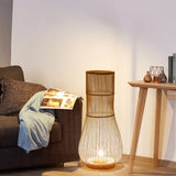 Load image into Gallery viewer, Bamboo Fish Trap Standing Light Floor Lamp