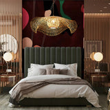 Load image into Gallery viewer, Floppy Hat Bamboo Pendant Light Woven Lampshade