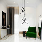Load image into Gallery viewer, Modern Creative Iron People Lamp Adjustable Height Iron Chandelier