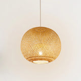 Load image into Gallery viewer, Sphere Bamboo Suspension Pendant Light