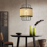 Load image into Gallery viewer, Rattan Lantern Ceiling Light Handwoven