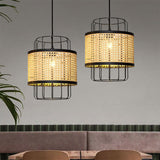 Load image into Gallery viewer, Rattan Lantern Ceiling Light Handwoven