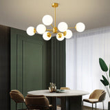Load image into Gallery viewer, 8-light Sputnik Gold Chandelier Brass Ceiling Light