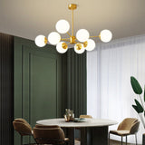 Load image into Gallery viewer, 8-light Sputnik Gold Chandelier Brass Ceiling Light