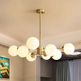 Load image into Gallery viewer, 8-light Sputnik Gold Chandelier Brass Ceiling Light