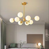 Load image into Gallery viewer, 8-light Sputnik Gold Chandelier Brass Ceiling Light