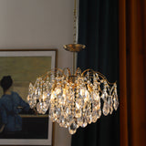 Load image into Gallery viewer, Retro Crystal Chandelier Sumptuous Romantic Amber Pendant Light