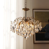 Load image into Gallery viewer, Retro Crystal Chandelier Sumptuous Romantic Amber Pendant Light