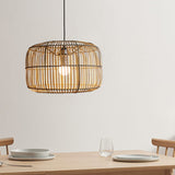 Load image into Gallery viewer, Lantern Shape Bamboo Pendant Light