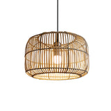 Load image into Gallery viewer, Lantern Shape Bamboo Pendant Light