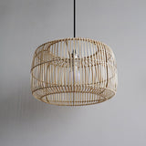 Load image into Gallery viewer, Lantern Shape Bamboo Pendant Light