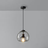 Load image into Gallery viewer, Black Spherical Glass Pendant Light