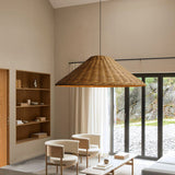 Load image into Gallery viewer, Wicker Cone Lamp Shade Hanging Rattan Pendant Light