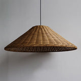 Load image into Gallery viewer, Wicker Cone Lamp Shade Hanging Rattan Pendant Light