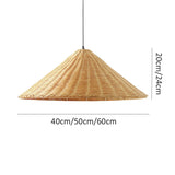 Load image into Gallery viewer, Wicker Cone Lamp Shade Hanging Rattan Pendant Light