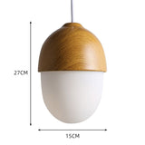 Load image into Gallery viewer, Wooden 1 Light Nut Shaped Pendant Light