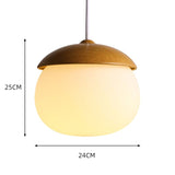 Load image into Gallery viewer, Wooden 1 Light Nut Shaped Pendant Light
