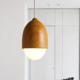 Load image into Gallery viewer, Wooden 1 Light Nut Shaped Pendant Light