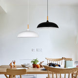 Load image into Gallery viewer, Dome Pendant Lighting Fixtures Modern Wood 1 Light