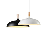 Load image into Gallery viewer, Dome Pendant Lighting Fixtures Modern Wood 1 Light