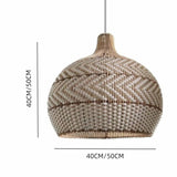 Load image into Gallery viewer, Natural Rattan Woven White Pendant Light