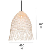 Load image into Gallery viewer, Handwoven Rattan Vertical Pendant Light