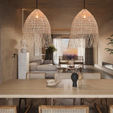 Load image into Gallery viewer, Handwoven Rattan Vertical Pendant Light