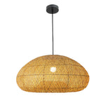 Load image into Gallery viewer, Beige Bamboo Pendant Light Handmade