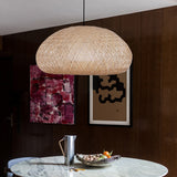 Load image into Gallery viewer, Beige Bamboo Pendant Light Handmade