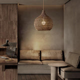 Load image into Gallery viewer, Traditional Pendant Light With Woven Shade